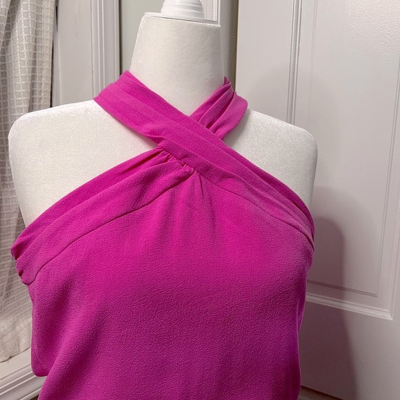 TRINA TURK • MAGICAL TWIST • BARBIE PINK MINI DRESS - Picture 3 of 6